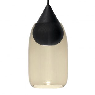 Mater Liuku Drop Glass Hanglamp - Zwart/Smoke