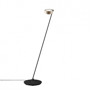 Occhio Sento Lettura Vloerlamp Met Zwart Onderstel - h. 125 cm. - Mat Goud
