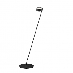 Occhio Sento Lettura Vloerlamp Met Zwart Onderstel - h. 125 cm. - Mat Zwart