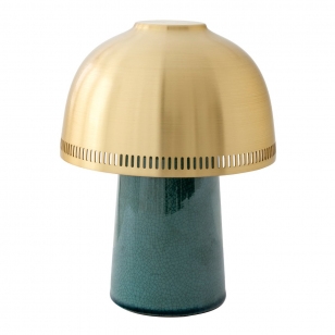 &Tradition Raku SH8 Tafellamp Blue Green & Brass