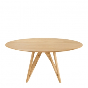 Walter Knoll Seito Wood Eettafel Rond .10wo Oak White Pigmented