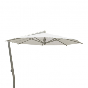 Borek Ischia Parasol - Sunbrella - Zilver / Wit - Ø340 cm.