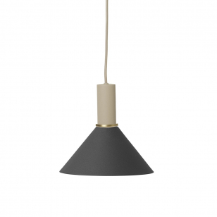Ferm Living Collect Cone Zwart Low Hanglamp - Cashmere