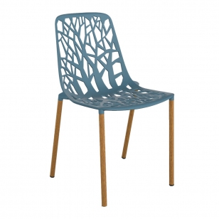 Fast Forest Chair Iroko Legs Blue Teal