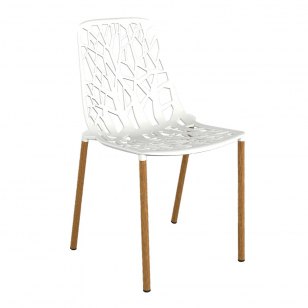 Fast Forest Chair Iroko Legs White