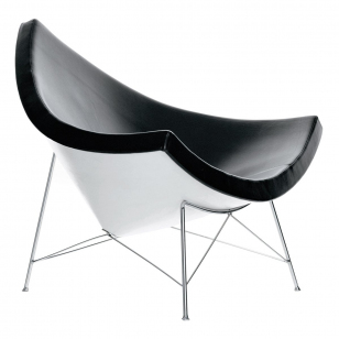 Vitra Coconut Chair Leder Premium 66 Nero