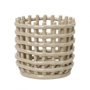 Ferm Living Ceramic Basket - Small/Cashmere