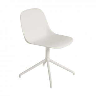 Muuto Fiber Side Chair Stoel, draaibaar Wit