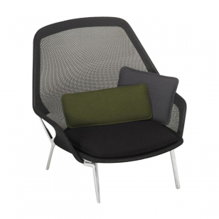 Vitra Slow Chair Loungestoel Zwart Gepolijst