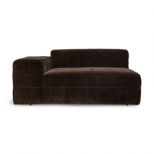 HKliving Brut sofa: element linker, royal velvet, espresso