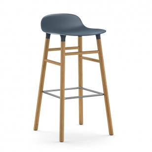 Normann Copenhagen Form Chair barkruk eiken poten blauw