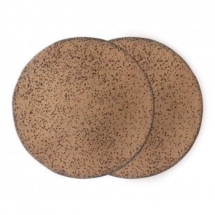 HK Living Gradient bordje 22,5 cm 2-pack Taupe (bruin)