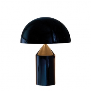 Oluce Atollo Glass Tafellamp Zwart - Small