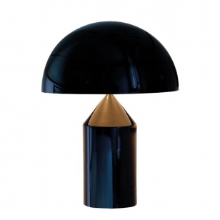 Oluce Atollo Glass Tafellamp Zwart - Medium