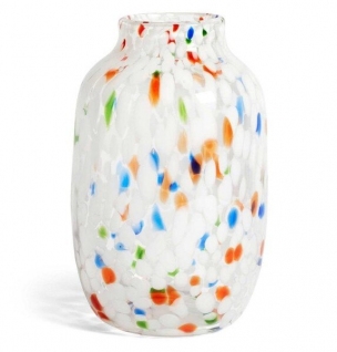 Hay Splash Vase Vaas Round Large White dot