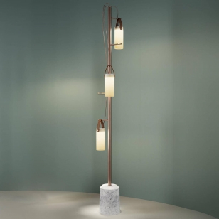 Fontana Arte LED design vloerlamp Galerie met 3 lampen
