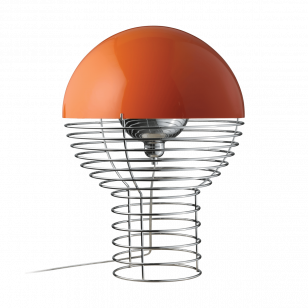 Verpan Wire tafellamp Ø40 cm Chrome-orange