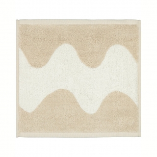 Marimekko Lokki handdoek beige-wit 30x30 cm