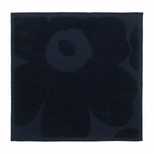 Marimekko Unikko Mini handdoek 30x30 cm Donkerblauw