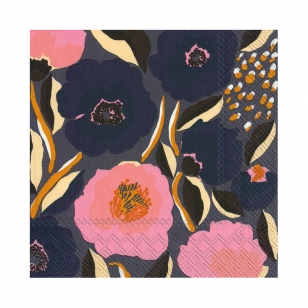 Marimekko Rosarium servet 33x33 cm 20-pack Blauw