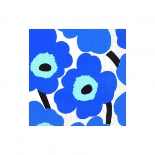 Marimekko Unikko servet 33x33 cm 20-pack Blauw