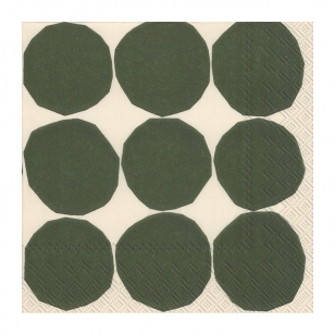 Marimekko Kivet servet 33x33 cm 20-pack Wit-groen
