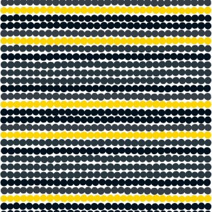 Marimekko Räsymatto stof geel-zwart