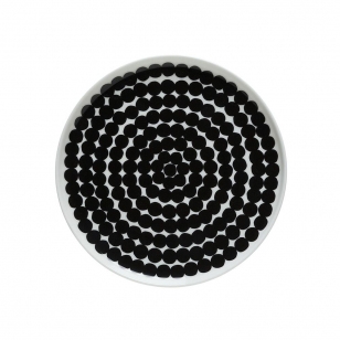 Marimekko Räsymatto bord Ø 20 cm zwart-wit