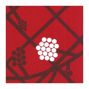 Marimekko Hortensie servet 33x33 cm 20-pack Red