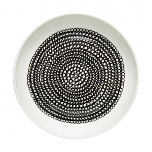 Marimekko Räsymatto bord Ø20,5 cm Wit-zwart