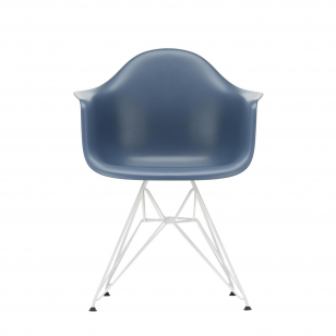 Vitra DAR Eames Plastic Armchair - zeeblauw - wit - zeeblauw