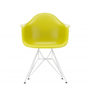 Vitra DAR Eames Plastic Armchair - mosterd - wit - mosterd