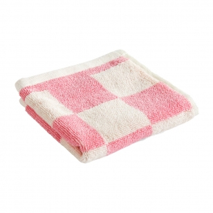 HAY Check handdoek 30x30 cm Pink