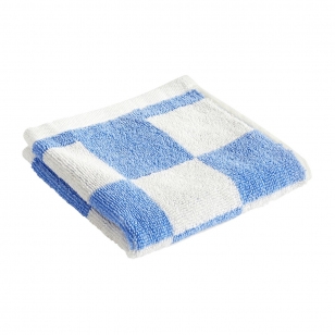 HAY Check handdoek 30x30 cm Sky blue