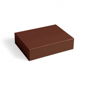 HAY Colour Storage S doos met deksel 25,5x33 cm Milk chocolate