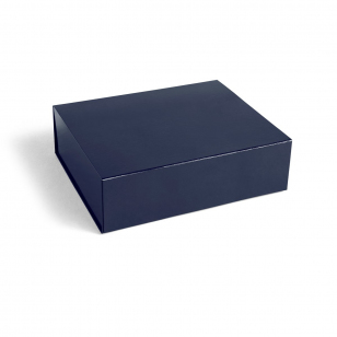 HAY Colour Storage L doos met deksel 34,5x41,5 cm Midnight blue