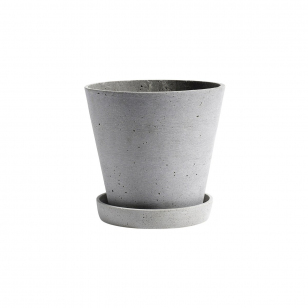 HAY HAY Flowerpot with saucer pot XL Ø21.5 cm Grijs