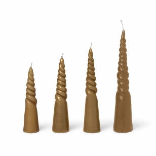 ferm LIVING Twisted candles gedraaide kaarsen 4-pack Straw