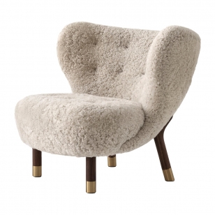 &Tradition Little Petra VB1 fauteuil Limited Edition Walnoot, messing-Moonlight