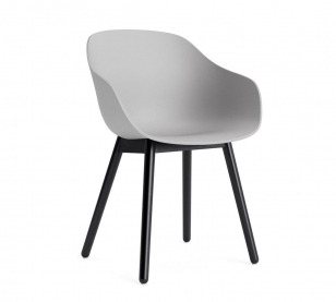 HAY About a Chair AAC 212 eetkamerstoel zwart gelakt eiken Concrete Grey 2.0