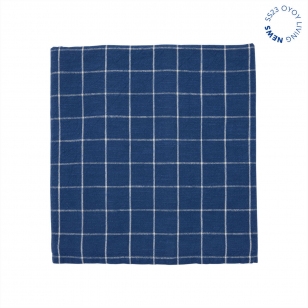 OYOY LIVING Tafelkleed Grid donkerblauw-wit 260x140 cm
