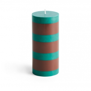 HAY Column Candle blokkaars small 15 cm Green-brown