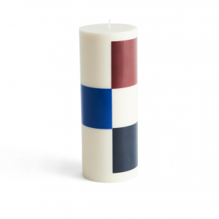 HAY Column Candle blokkaars large 25 cm Off white-brown-black-blue