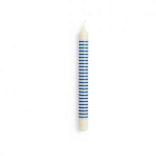 HAY Pattern kaars pinstripe Off white-blue