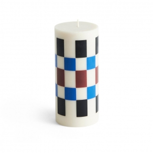 HAY Column Candle blokkaars small 15 cm Off white-brown-black-blue