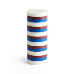 HAY Column Candle blokkaars medium 20 cm Off white-brown-blue
