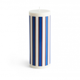 HAY Column Candle blokkaars large 25 cm Off white-brown-blue