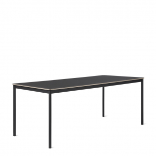 Muuto Base Table Linoleum met Multiplex Randen Zwart 190 x 85 cm