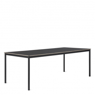 Muuto Base Table Linoleum met Multiplex Randen Zwart 250 x 90 cm