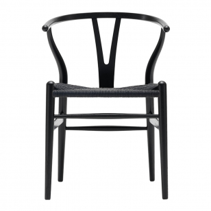 Carl Hansen Wishbone Chair Eiken NCS S9000 / Zwart